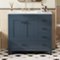 Boyel Living - 36 Inch Blue Bathroom Vanity with Ceramic Sink, 2 Soft Close Doors, 5 Drawers - Gray-Front_Standard