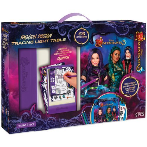 Make It Real - Disney Descendants 3: Fashion Design Tracing Light Table - 9 Piece Set-Front_Standard 