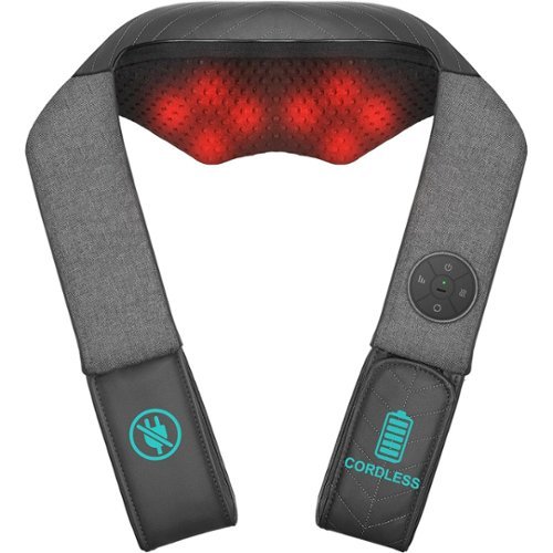Nekteck - Cordless Neck and Back Massager - Gray-Front_Standard 