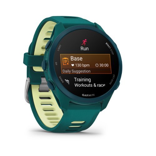 Garmin Forerunner 170 Music GPS Smartwatch 43 mm Fiber-Reinforced polymer - Teal Green/Citron - (2026) SHOP ONLINE