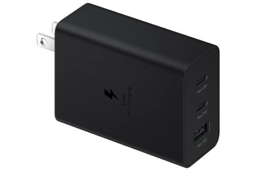 Samsung - Refurbished Excellent - Black 65W Trio Adapter-Front_Standard 