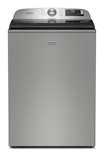Maytag - 5.3 Cu. Ft. Smart Top Load Impeller Washer with Extra Power and Sanitize Cycle with Oxi - Classic SIlver