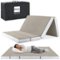 Best Choice Products - 4in Portable Twin XL -Size Mattress Topper, Tri-Fold Mattress Pad - Taupe-Front_Standard