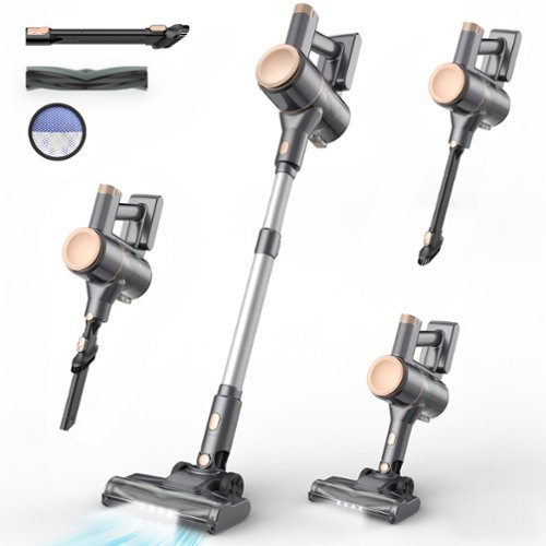 YOMA - N8 Cordless Vacuum Cleaner, Lightweight Stick Vacuum with Powerful Suction, 2200mAh Battery, 40 Mins Runtime - GOLDEN-Front_Standard 