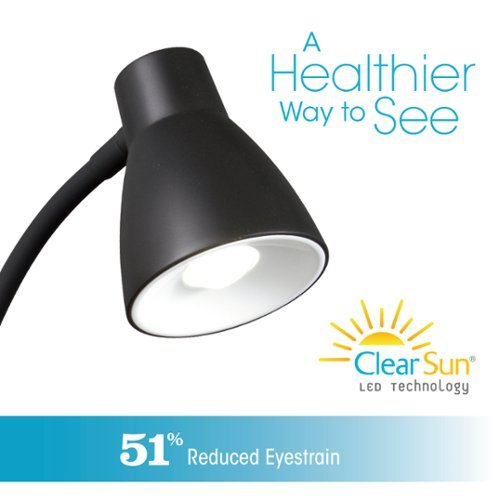OttLite Infuse Adjustable LED Desk Lamp with Qi Charging, Three Brightness Settings, & Clear Sun Technology - Black BUY IN UAE