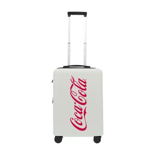 Front. Ful - COCA COLA 22.5" CARRY-ON LUGGAGE - WHITE.