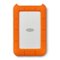 LaCie - 4TB Rugged USB-C Portable Hard Drive - Orange/Silver-Front_Standard