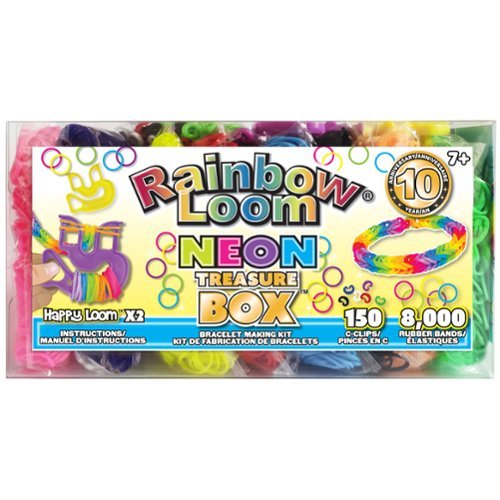 Choon's Design - Rainbow Loom- Treasure Box Edition Bracelet Kit W/ Neon Rubber Bands