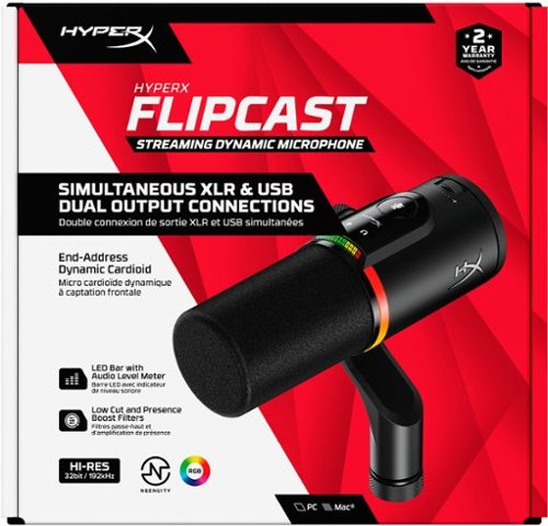HyperX FlipCast Wired Cardioid USB Dynamic Microphone - Black BUY IN CANADA
