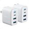 Anker - Zolo USB C Charger Block, 2-Pack 4-Port Wall Adapter - White-Front_Standard