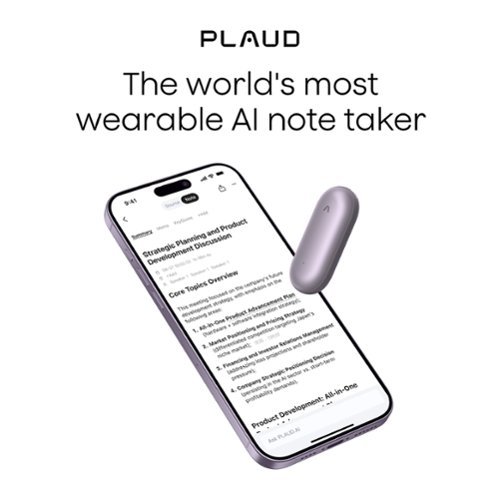 PLAUD - NotePin Memory Capsule Smart AI Voice/Audio Recorder - V2 - Sunset Purple