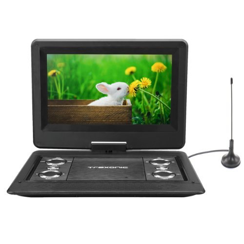 Trexonic - Portable TV+DVD Player with Color TFT LED Screen and USB/HD/AV Inputs - Black-Front_Standard 