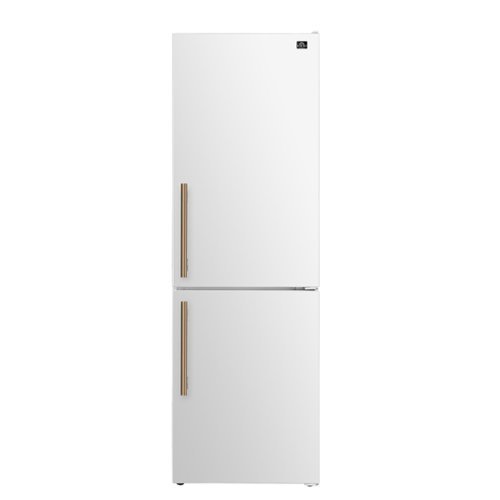 Forno Appliances - Custodia 10.3 Cu. Ft. 24" Counter-Depth Bottom Freezer Refrigerator with Right-Hinge Door and Total No Frost - White