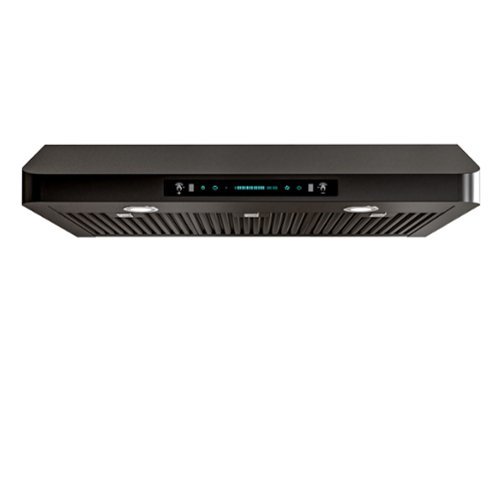 Onefly - 36 inches - Externally Vented - Under cabinet Range Hood - Black Stainless Steel-Front_Standard 