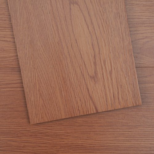 VEVOR - Self Adhesive Vinyl Floor Tiles 36 x 6 inch, 36 Tiles 2.5mm Thick Peel & Stick, Deep Wood Grain DIY Flooring - Brown-Front_Standard 
