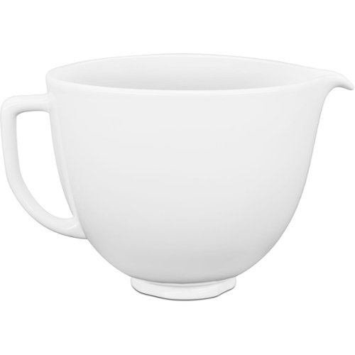 KitchenAid - 5-Qt. Titanium-Reinforced Ceramic Bowl for Tilt-Head Stand Mixers - White Chocolate