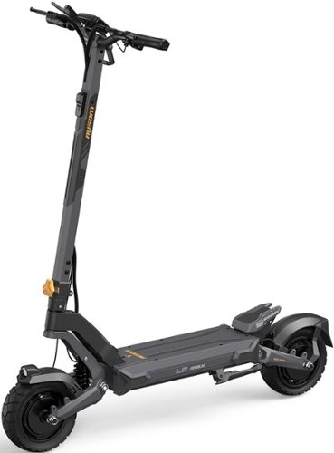 Ausom - L2 Max Foldable Electric Scooter w/ 56 mi Max Operating Range & 40 mph Max Speed, Dual 1000W Motors, 287 lbs Max Load - Dark Gray-Front_Standard 
