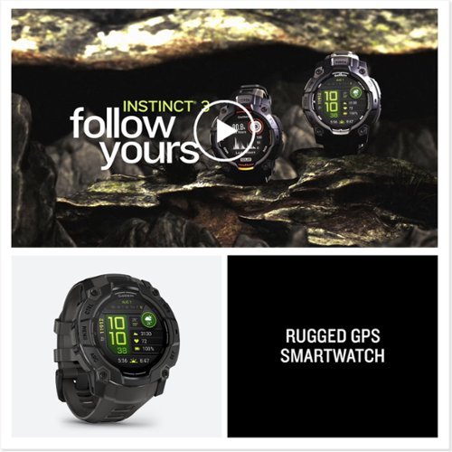 Garmin Instinct  3 GPS Smartwatch 50 mm AMOLED - Black with Charcoal Band HOW TO BUY