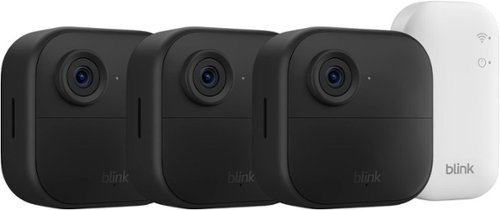 Blink Outdoor 4 – Wireless smart security camera, two-year battery life, 1080p HD. Sync Module Core included – 3 Cameras - Black INTERNATIONAL SHIPPING