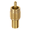 AudioQuest - Female F-Type > Male RCA Adaptor - Gold-Front_Standard