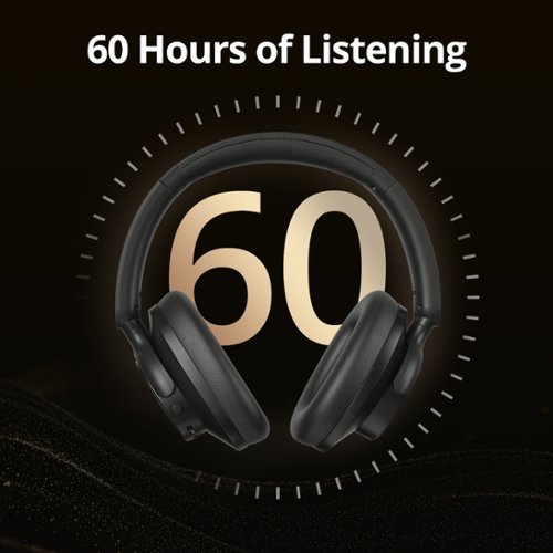 Tronsmart Q20S Hybrid Active Noise Cancelling Headphones, Comfort Wireless Over-Ear Headsets, 60H Playtime, Hi-Res Audio Deep Bass - Black BUY IN UAE