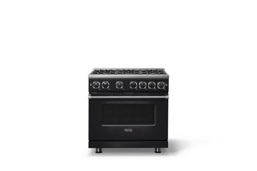 Viking - 36 in. Wide 6 Burner Pro 7 Series 5.6 Cu. Ft. Freestanding Sealed Burner Gas Convection Range - Onyx - Onyx-Front_Standard 