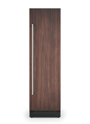 Viking - 24"W 12.1 cu. ft Integrated Upright Built-in Column Freezer-Custom Panel _RH - Custom Panel Ready