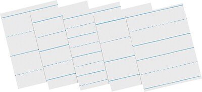 Pacon - Skip-A-Line Newsprint, 11" x 8.5", Ruled, 500 Sheets/Ream - White