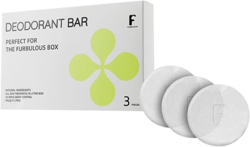 3 Pack Deodorant Bar for Odor Removal, Natural Ingredients Perfect for Furbulous Cat Litter - White