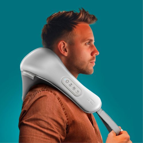 Homedics Deep Kneading Rechargeable Neck & Shoulder Massager with Heat - Gray SHOP ONLINE