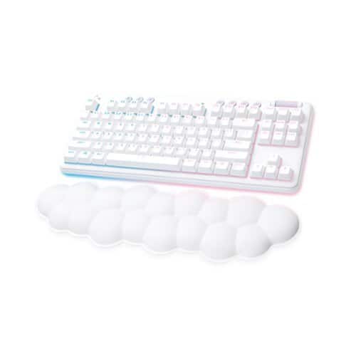 Logitech - G715 Aurora Collection TKL Wireless Mechanical Tactile Switch Gaming Keyboard for PC/Mac with Palm Rest Included - White Mist-Front_Standard