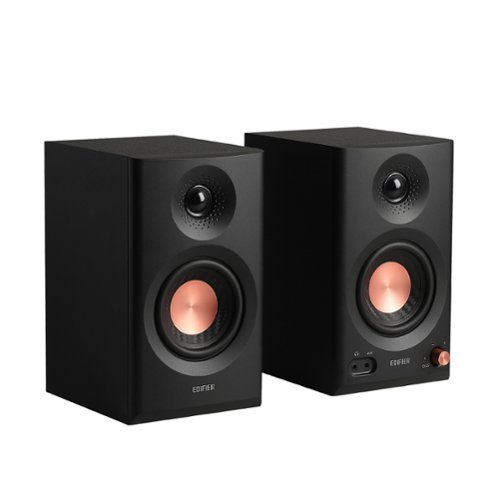 Edifier - MR3 Active Bookshelf Speakers, Computer Speakers - Bluetooth and Optical Input - 2.0 Studio Monitor Speaker (Pair) - Black