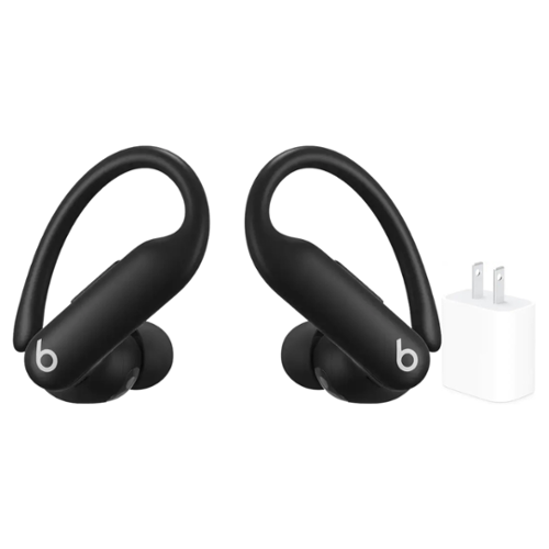 Beats - Powerbeats Pro 2 True Wireless Active Noise Canceling Earbuds + Power Adapter - Black-Front_Standard 
