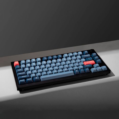 Keychron V1 Max 75% Custom Wireless RGB Mechanical Keyboard with Programmable QMK/VIA Hot-Swappable Red Switch - Black BUY IN MIDDLE EAST