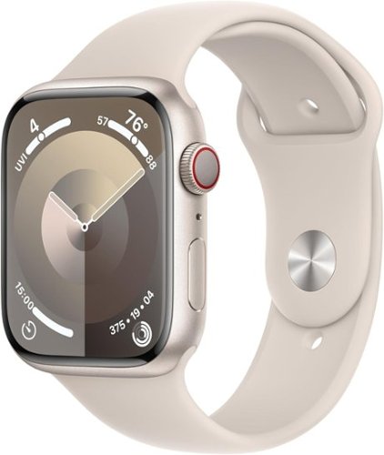 Refurbished Excellent - Apple Watch Series 9 Aluminum 41mm A2978 (GPS Only, No Cellular) - Starlight - (2023)-Front_Standard 