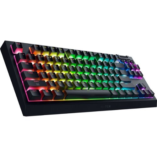 Razer BlackWidow V4 TKL HyperSpeed Wireless Orange Switch Gaming Keyboard with Hot-swappable Design - Black BUY IN MIDDLE EAST