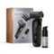 Manscaped - The Chairman Pro Essentials Kit Rechargeable Wet/Dry Electric Foil Face Shaver and SkinSafe Stubble Trimmer - Black-Front_Standard