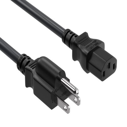 Sanoxy - Cables and Adapters; 10ft 16 AWG Universal Power Cord (IEC320 C13 to NEMA 5-15P) - Black-Front_Standard 