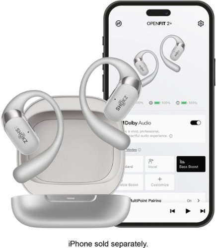 Shokz OpenFit 2+ Open-Ear True Wireless Bluetooth Earbuds - Gray WORLDWIDE DELIVERY