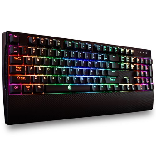 Deco Gear - Mechanical Gaming Keyboard with RGB Back Lighting and Anti-Ghosting MECHBRD100 - Black-Front_Standard 