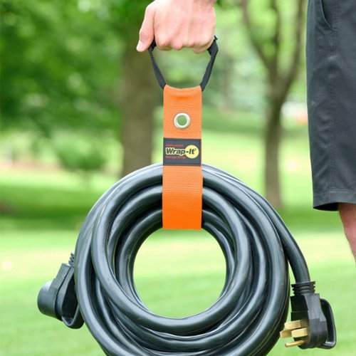 Wrap-It Storage Easy-Carry Strap - 22-inch - Hook and Loop Carrying Strap with Handle and Grommet - Blaze Orange WORLDWIDE DELIVERY