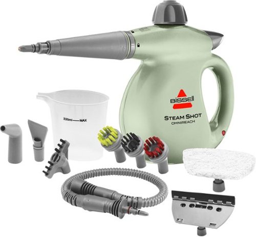 BISSELL - Steam Shot™ OmniReach™Handheld Steam Cleaner & Sanitizer - Pearl Wasabi