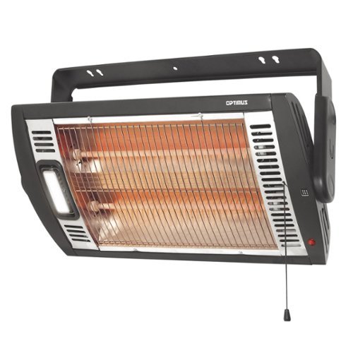 Optimus - Garage/ Shop Ceiling Mount Utility Heater - Black-Front_Standard 