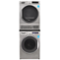 Conserv - LUXE Energy Star Compact Stackable Washer 2.2 cf 110 V+ Electric Dryer 4 Cf Ventless w/ Sensor 220V - Titanium-Front_Standard