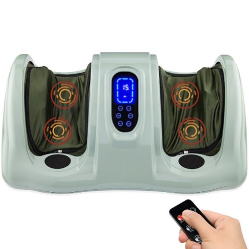 Best Choice Products - Therapeutic Kneading & Rolling Shiatsu Foot Massager w/ High Intensity Rollers, Remote - Sage Green-Front_Standard 
