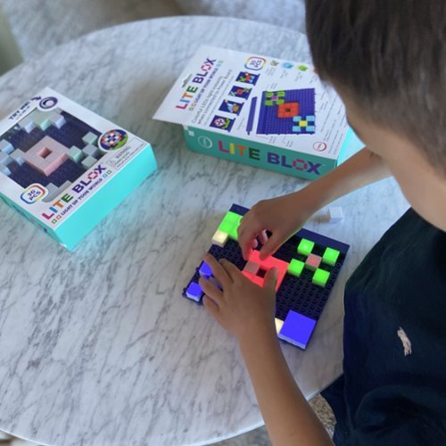 E-Blox Lite Blox: BYO Light Mosaics - 30pcs, Colorful LED Toy, Ages 3+ HOW TO BUY
