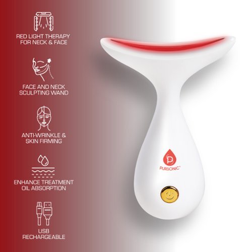 Pursonic LED Light Therapy Neck & Face Sculpting Wand LLT3WH