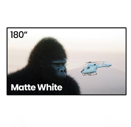 AWOL Vision - MW-180 180-inch Projector Screen Fixed Frame, 1.3 dB Peak Gain,  Short Throw and UST Projectors - WHITE