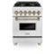ZLINE - Autograph 24" Legacy Dual Fuel Range w/ 4 Burners & Champagne Bronze Accents (RAZ-24-CB)-Front_Standard