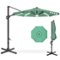 Best Choice Products - 10ft 360-Degree Solar LED Lit Cantilever Patio Umbrella, Outdoor Hanging Shade - Seaglass-Front_Standard